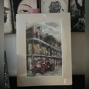 New Orleans French Quarter Print KNUT ENGELHARDT 1996 Watercolor Paper St.Peter‎